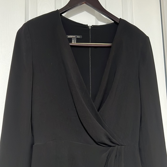 Mango | Long Sleeved Suit Dress with Plunging Neckline - Women's M - Picture 2 of 7